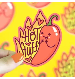 Turtle's Soup Hot Stuff Chili Pepper Vinyl Sticker