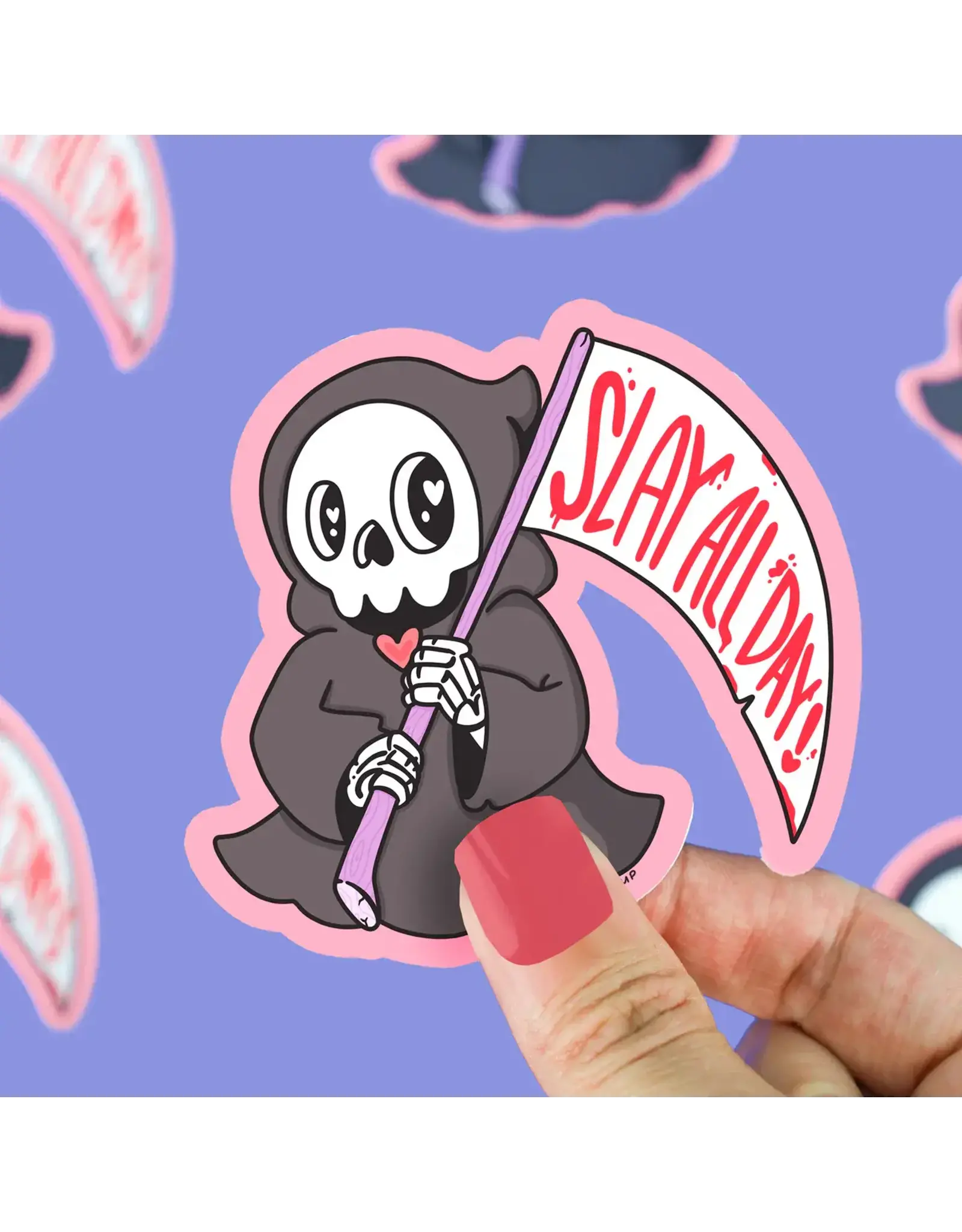 Turtle's Soup Slay All Day Grim Reaper Vinyl Sticker