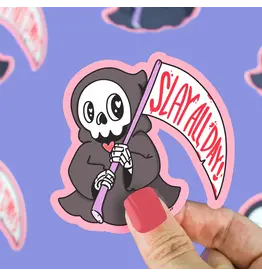 Turtle's Soup Slay All Day Grim Reaper Vinyl Sticker