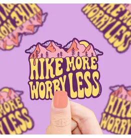 Turtle's Soup Hike More Worry Less Vinyl Sticker
