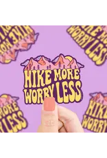 Turtle's Soup Hike More Worry Less Vinyl Sticker