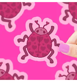 Turtle's Soup Lady Bug Love Valentines Vinyl Sticker
