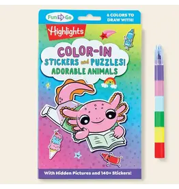 Highlights Highlights Color In Stickers and Puzzles! Adorable Animals