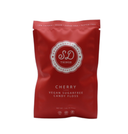 SweetDoughThings Cherry Candy Floss (Sugar Free)  (British)