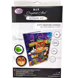 D.I.Y Crystal Art Kit Crystal Art Notebook Kit: Kitty Bedtime