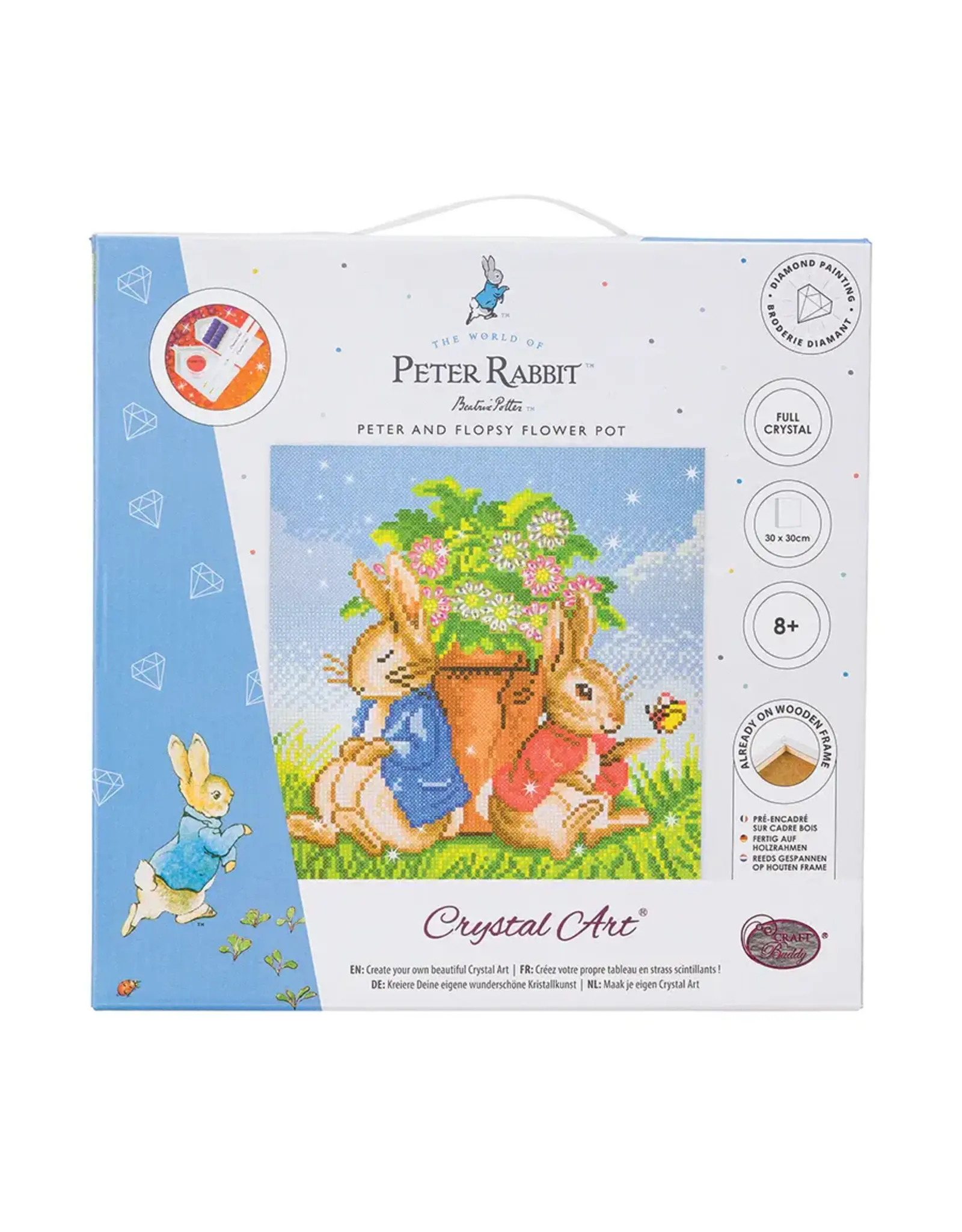 Crystal Art Medium Framed Kit - Peter and Flopsy