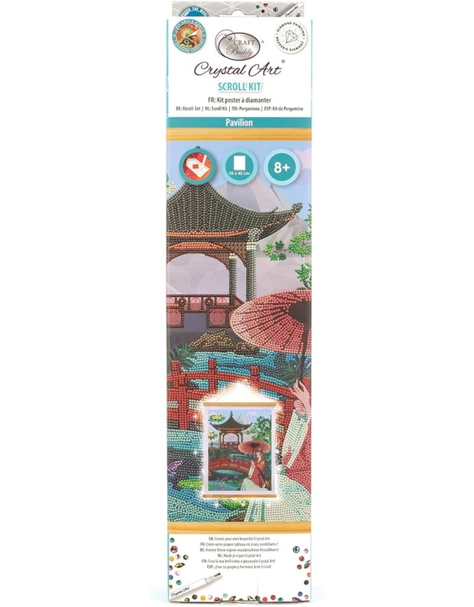 D.I.Y Crystal Art Kit Crystal Art Scroll Kit: Pavillon