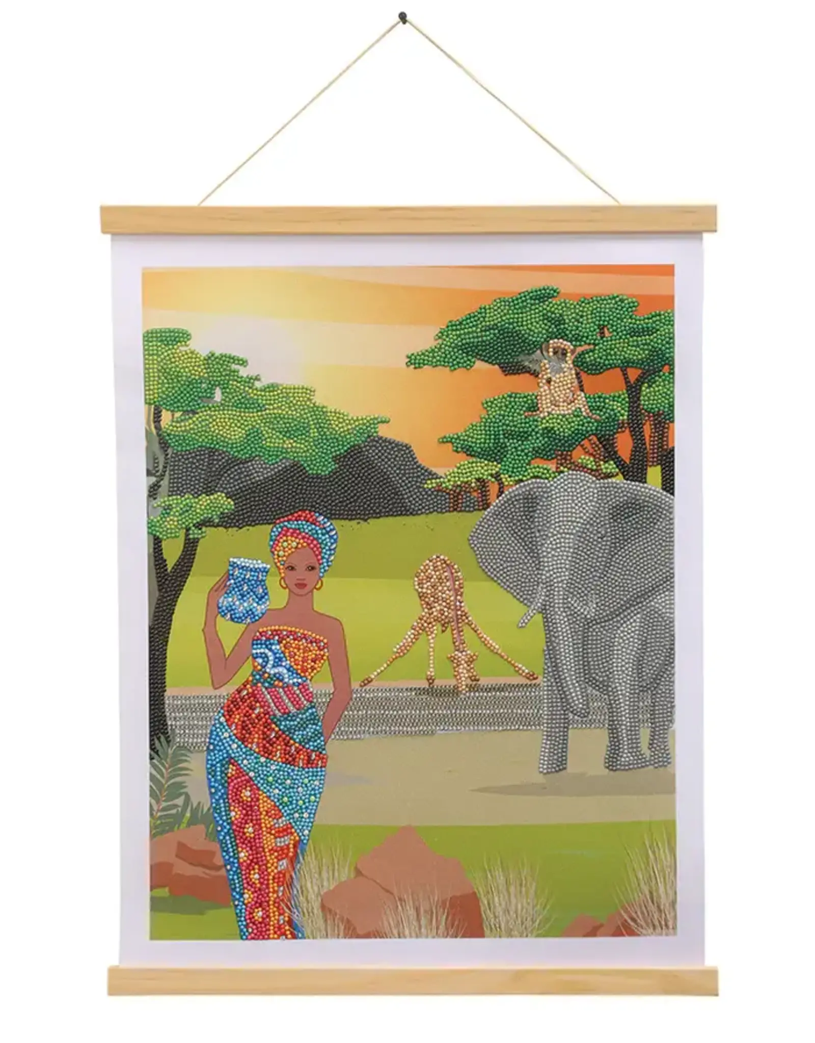 D.I.Y Crystal Art Kit Crystal Art Scroll Kit: Savannah