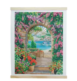 D.I.Y Crystal Art Kit Crystal Art Scroll Kit: Window to Paradise