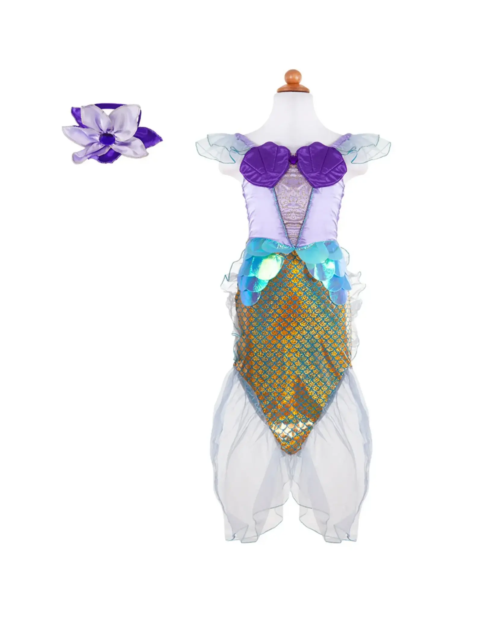 Great Pretenders Mermaid Dress & Headband, Lilac, Size 7-8