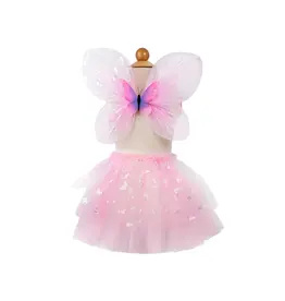Great Pretenders Flutter Butterfly Skirt & Wings, Pink, Size 4-6