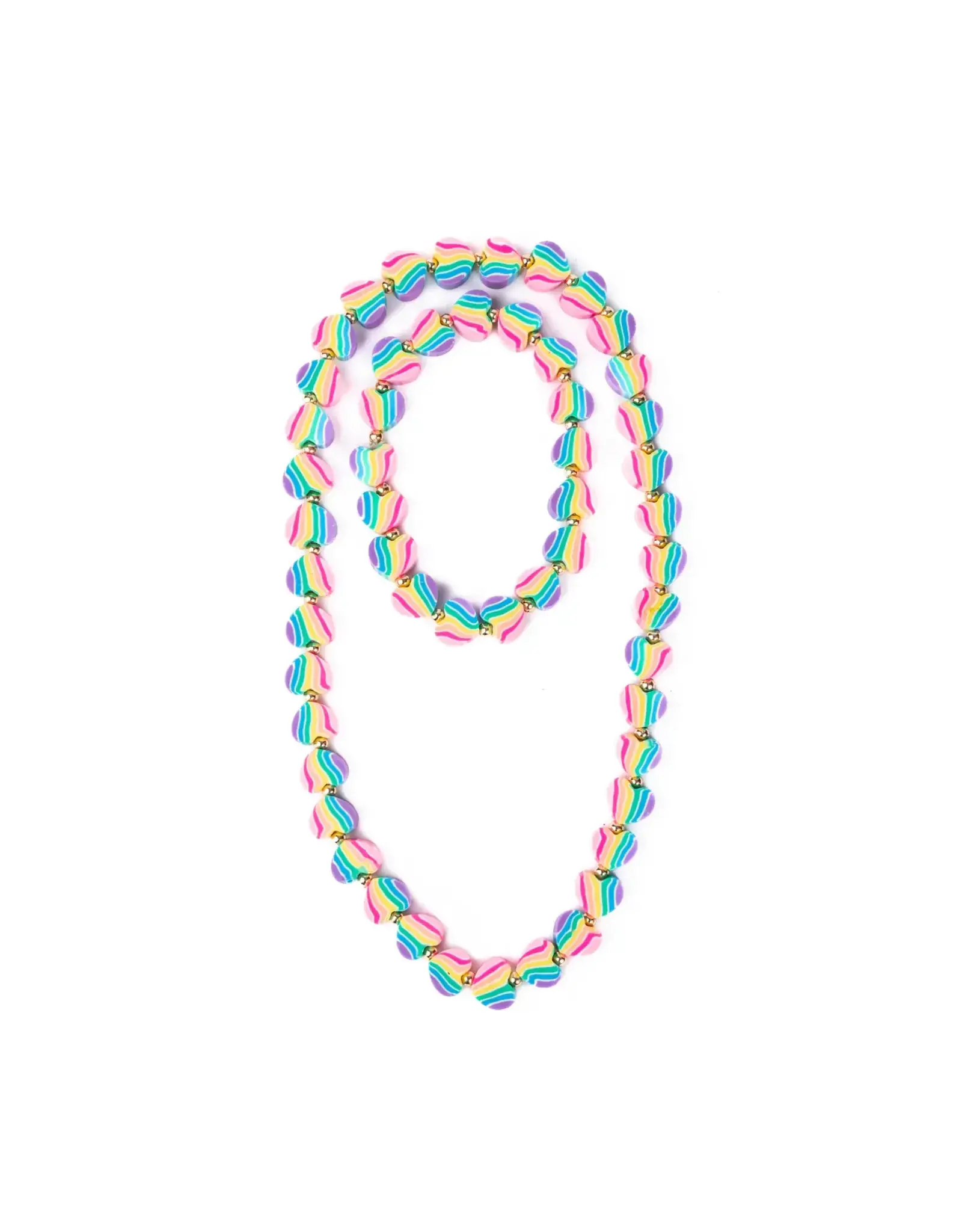 Great Pretenders Heart of Many Colours Necklace & Bracelet Set, 2pc