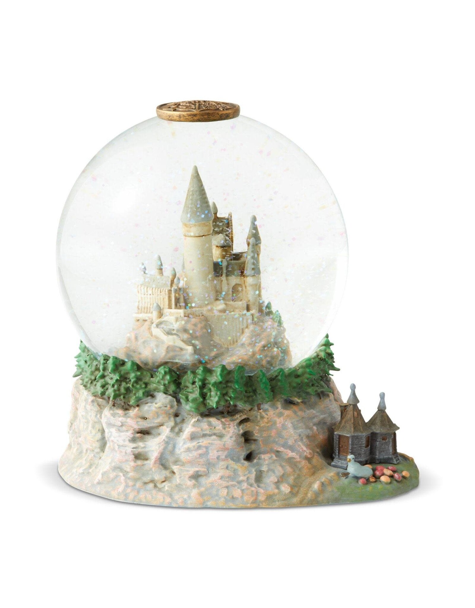 Hogwarts Castle with Hagrid Hut Snow Globe