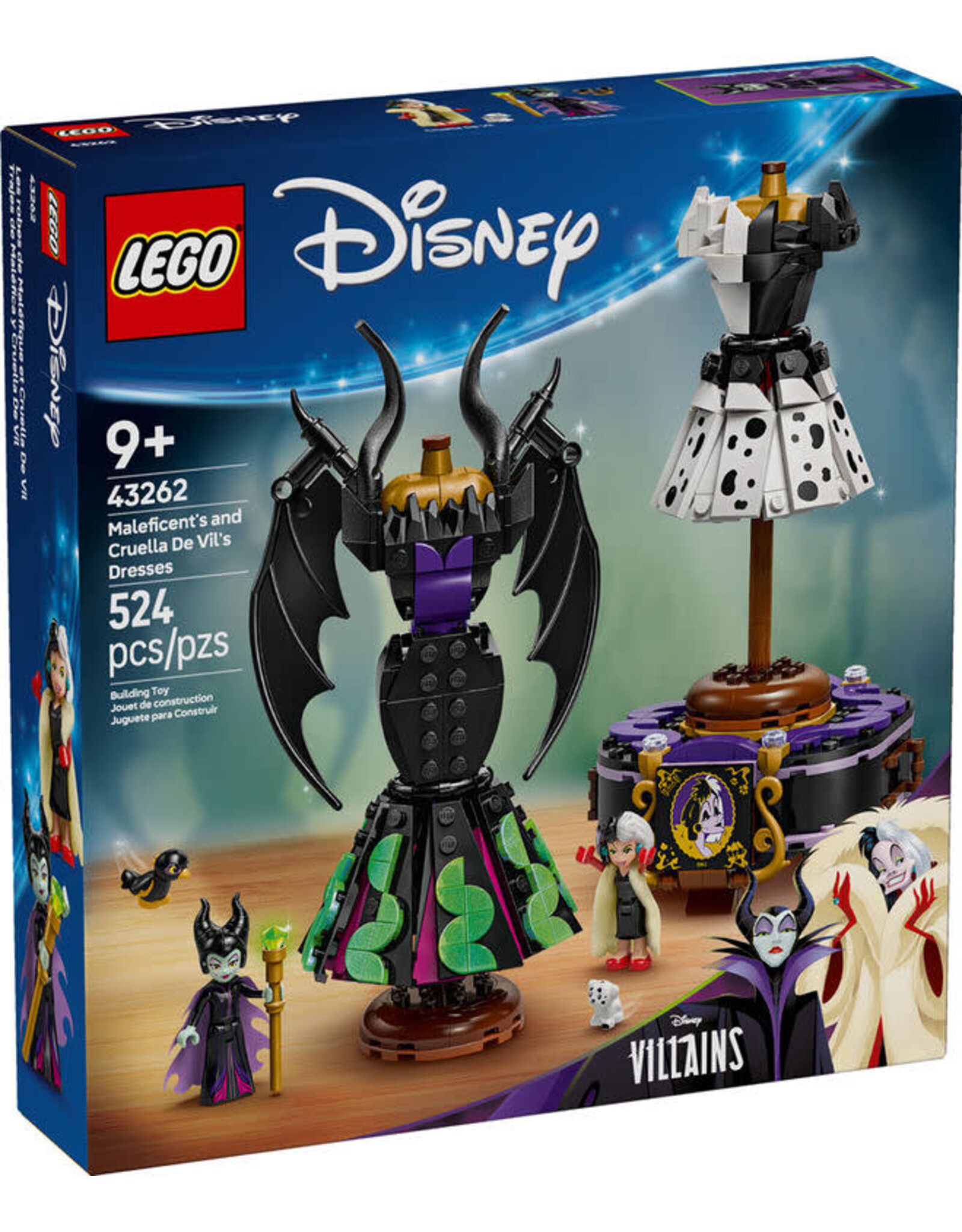 Lego Maleficent's and Cruella De Vil's Dresses