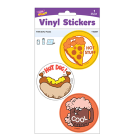 Trend Enterprise Retro FUN-derful Foods Vinyl Stickers