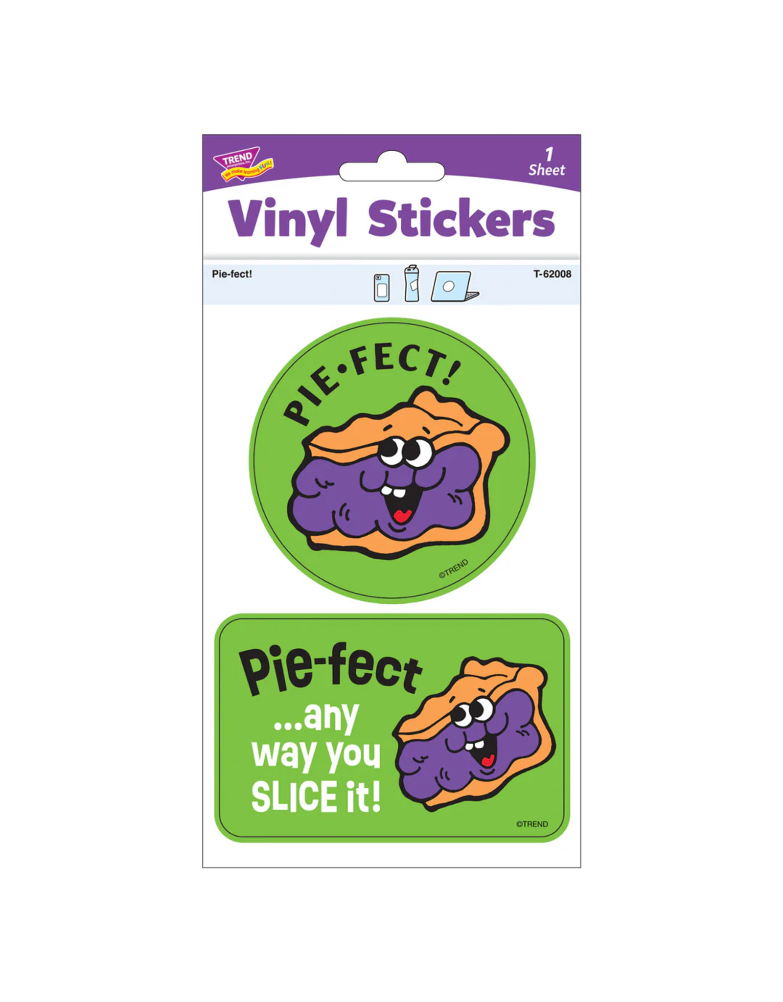 Trend Enterprise Retro Pie-fect! Vinyl Sticker