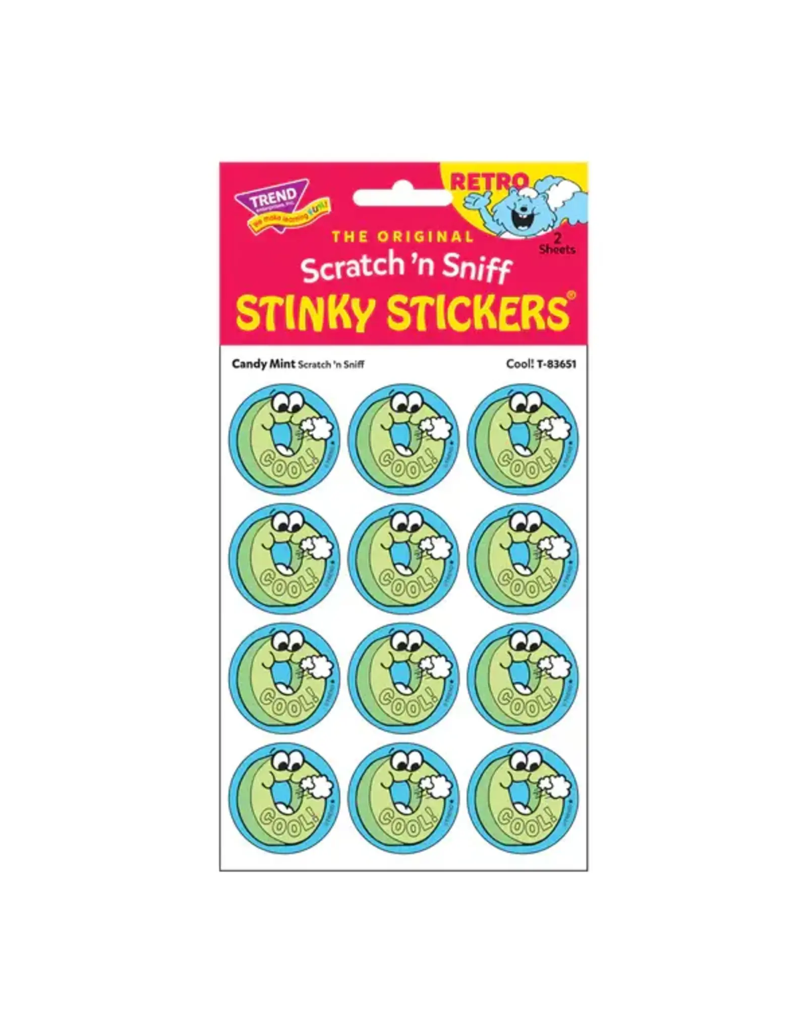 Trend Enterprise Cool! Candy Mint Retro Scratch 'n Sniff Stinky Stickers