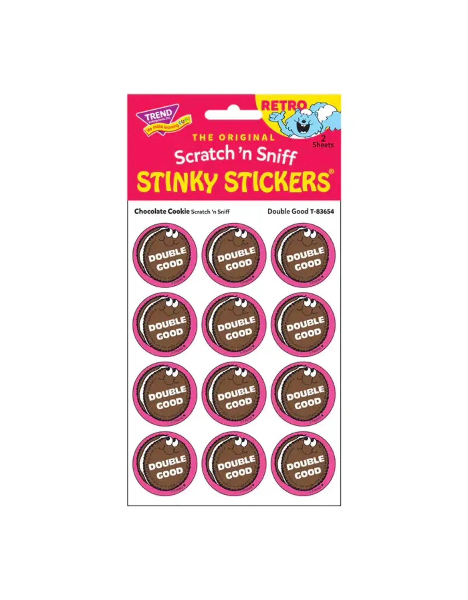 Trend Enterprise Double Good Choc-Cookie Retro Scratch 'n Sniff Stinky Stickers