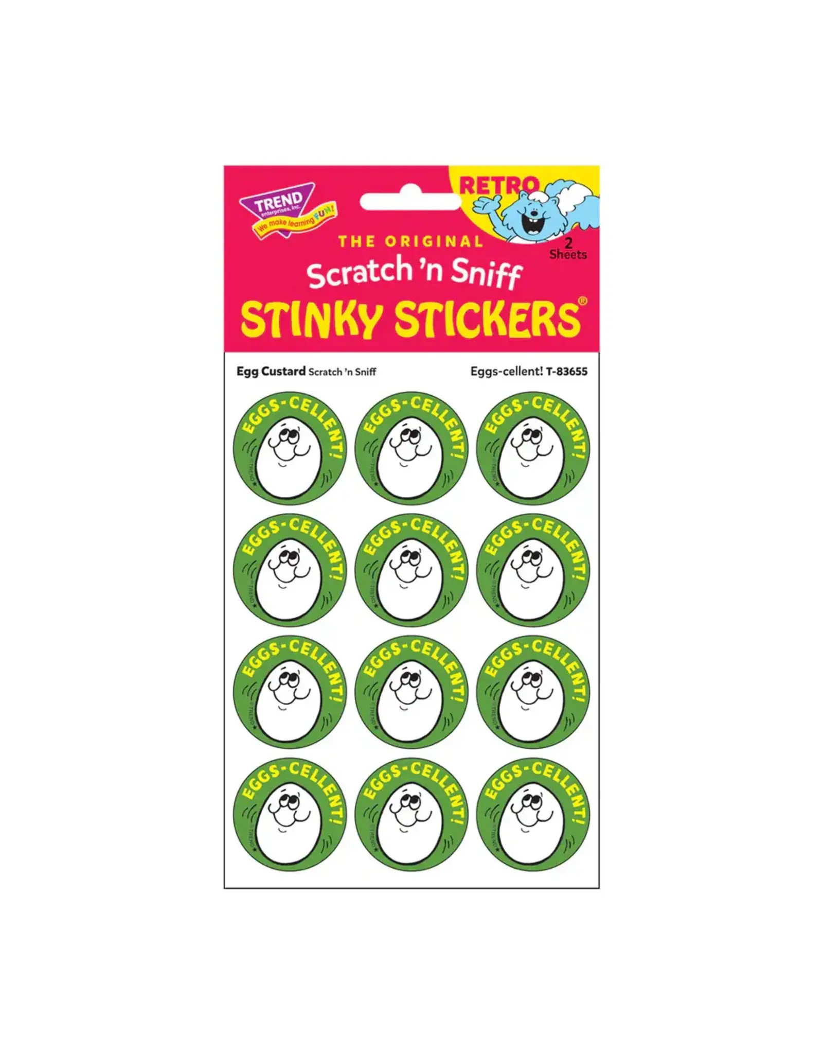 Trend Enterprise Eggs-cellent! Egg Custard Retro Scratch 'n Sniff Stinky Stickers
