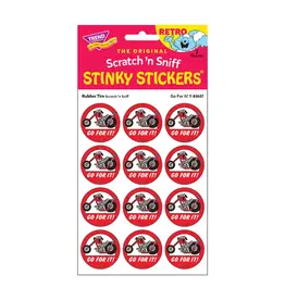 Trend Enterprise Go For It! Rubber Tire Retro Scratch 'n Sniff Stinky Stickers