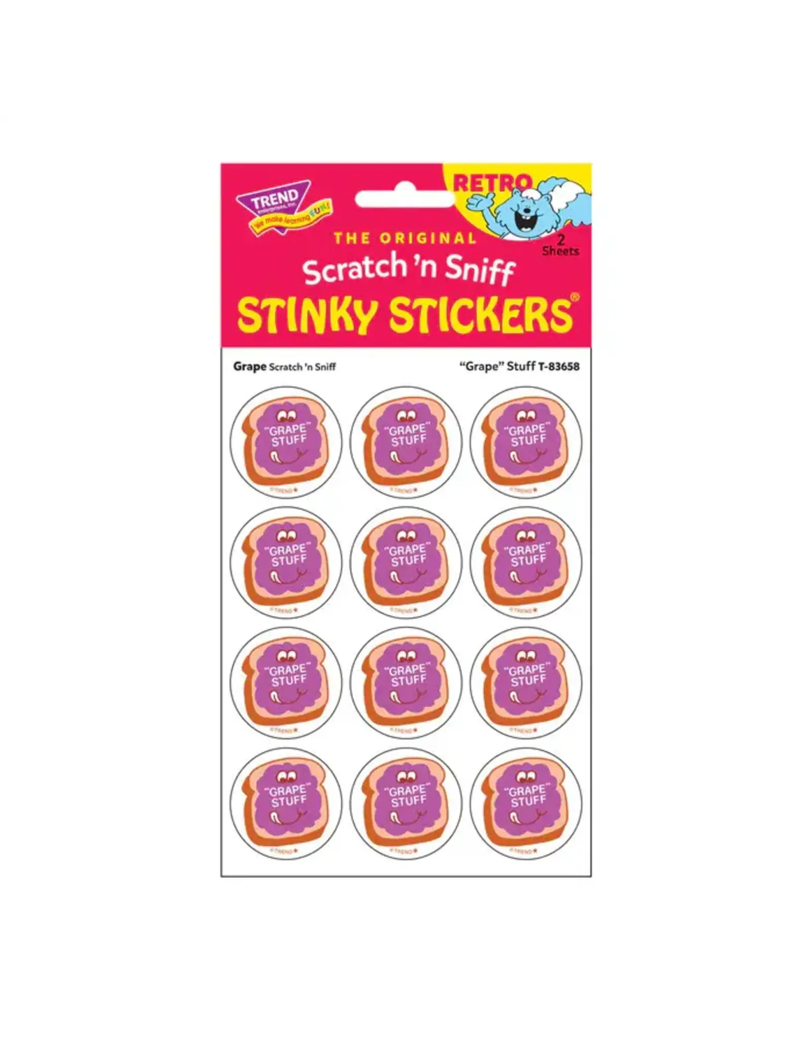 Trend Enterprise "Grape" Stuff! Grape Retro Scratch 'n Sniff Stinky Stickers