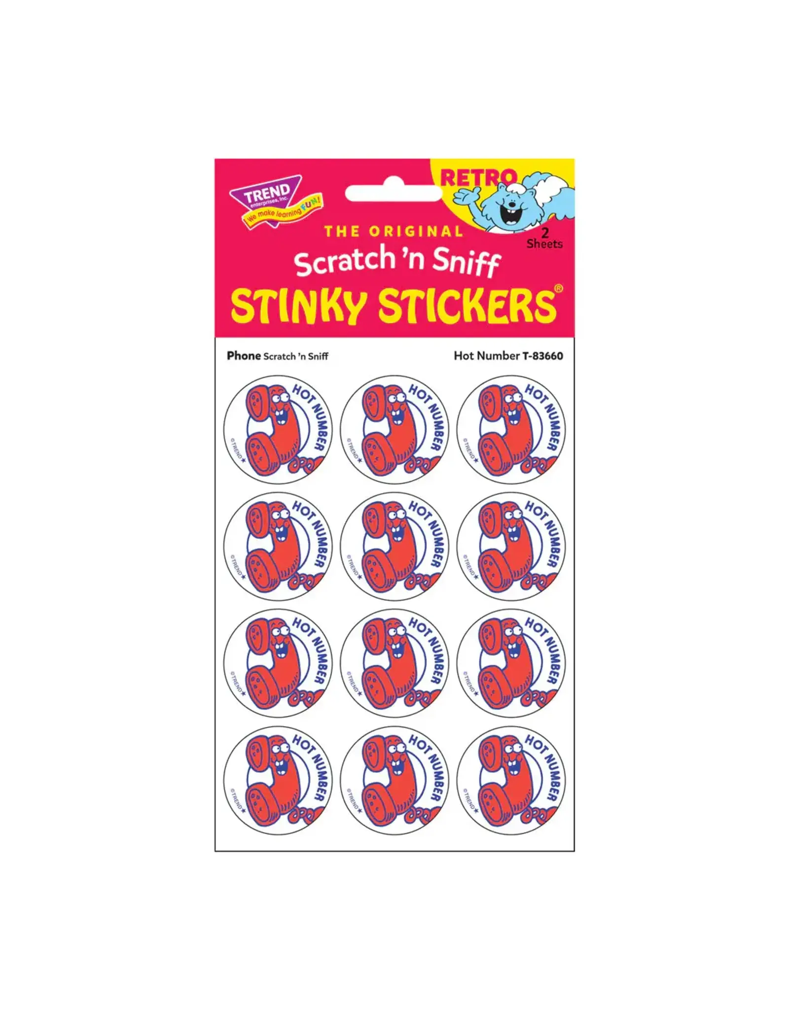 Trend Enterprise Hot Number! Phone Retro Scratch 'n Sniff Stinky Stickers
