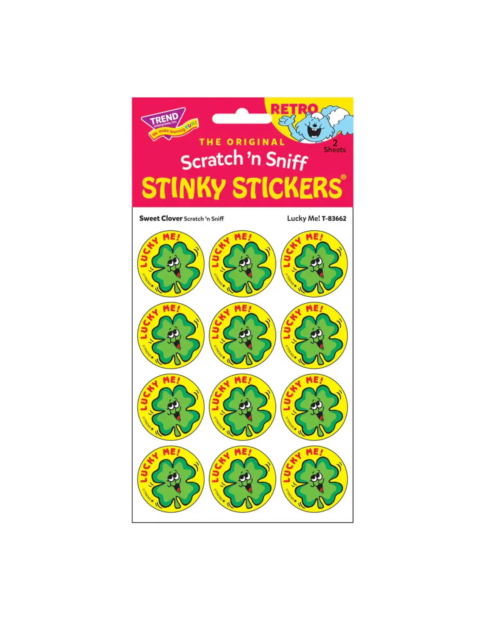 Trend Enterprise Lucky Me! Sweet Clover Retro Scratch 'n Sniff Stinky Stickers