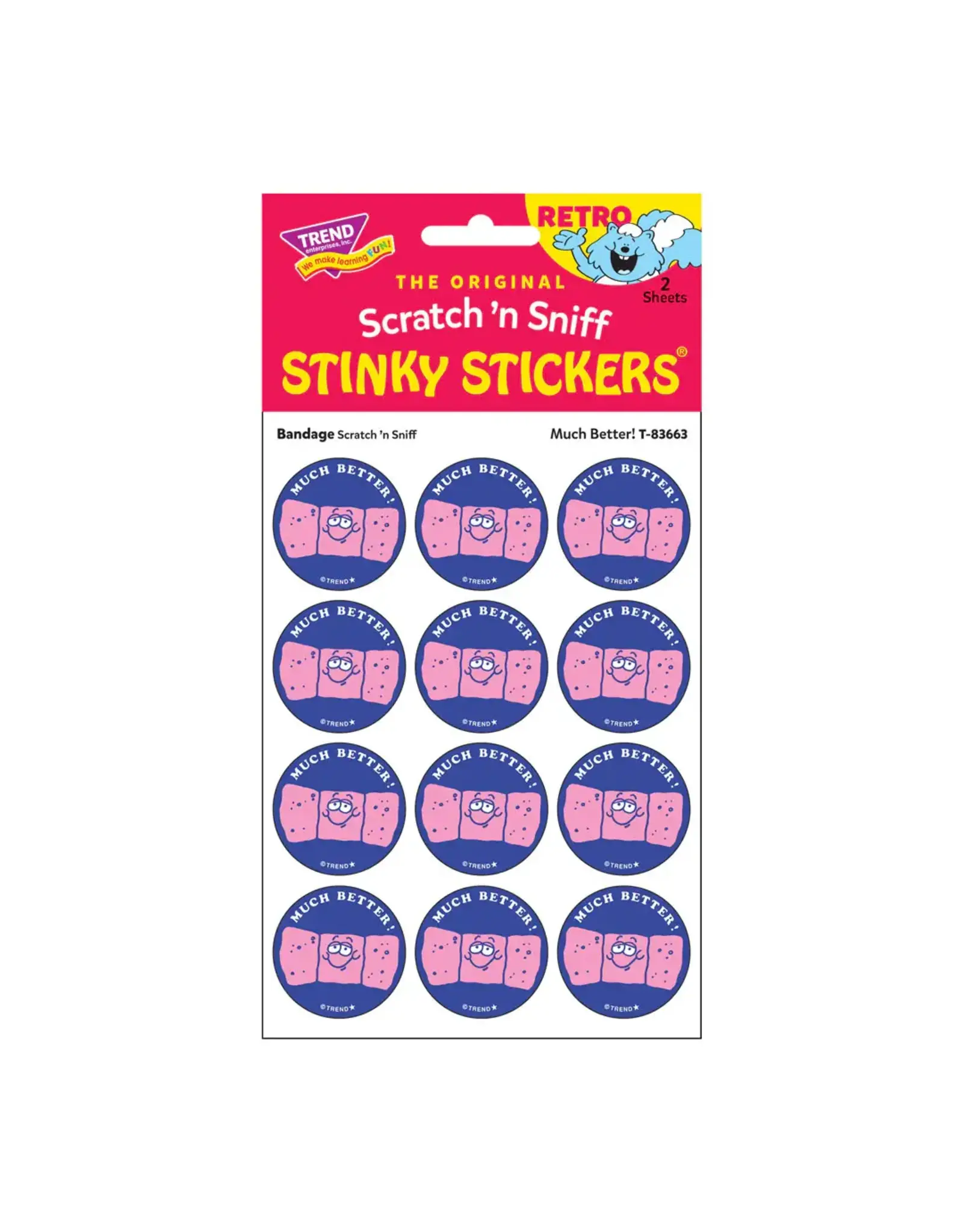 Trend Enterprise Much Better! Bandage Retro Scratch 'n Sniff Stinky Stickers