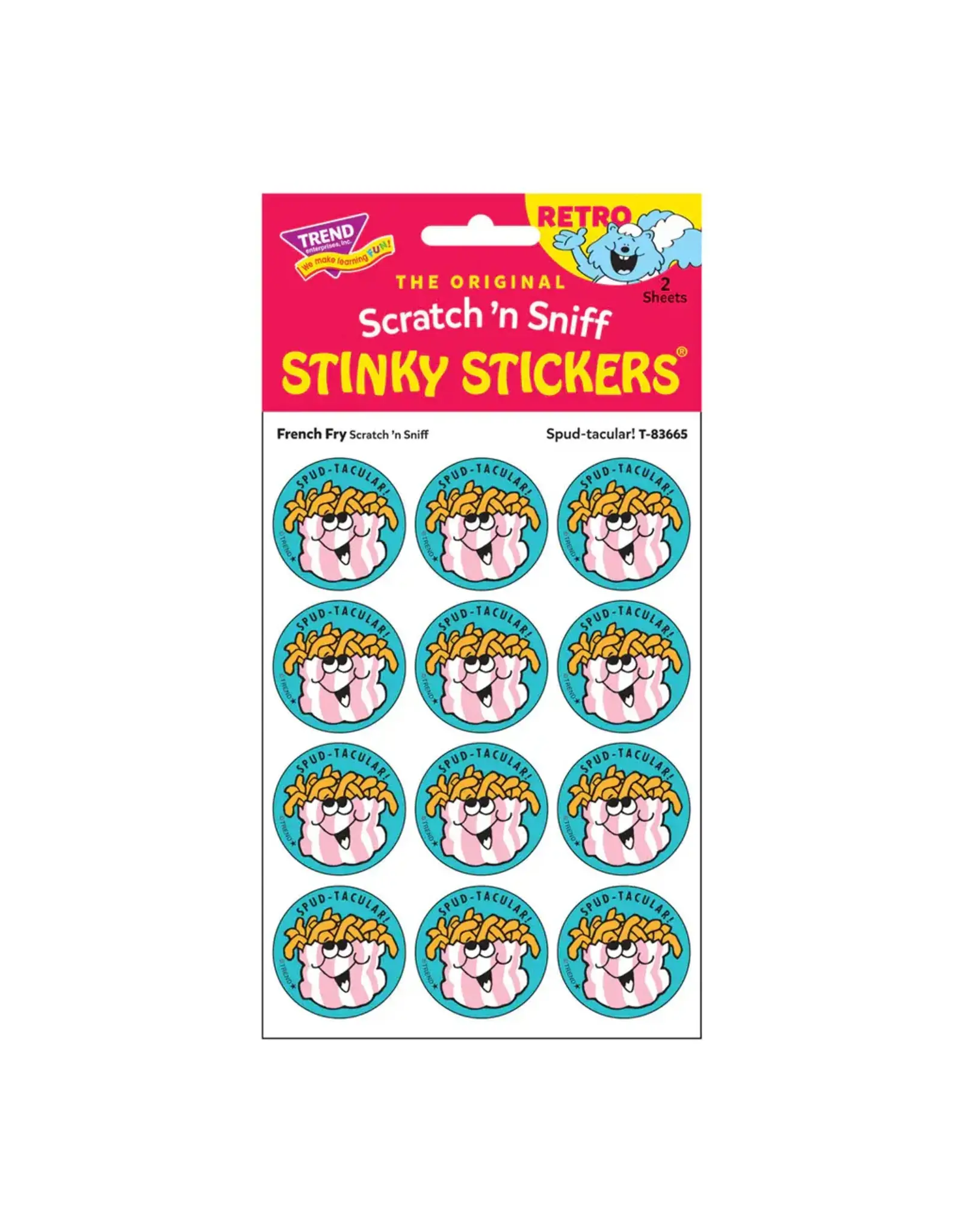 Trend Enterprise Spud-Tacular! French Fry Retro Scratch 'n Sniff Stinky Stickers