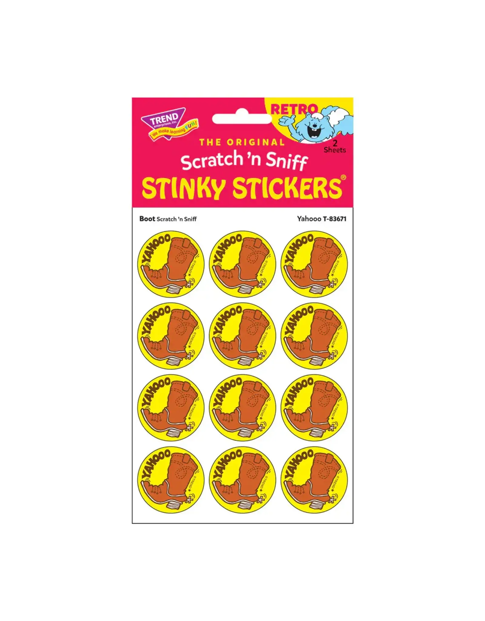 Trend Enterprise Yahoo! Boot Retro Scratch 'n Sniff Stinky Stickers