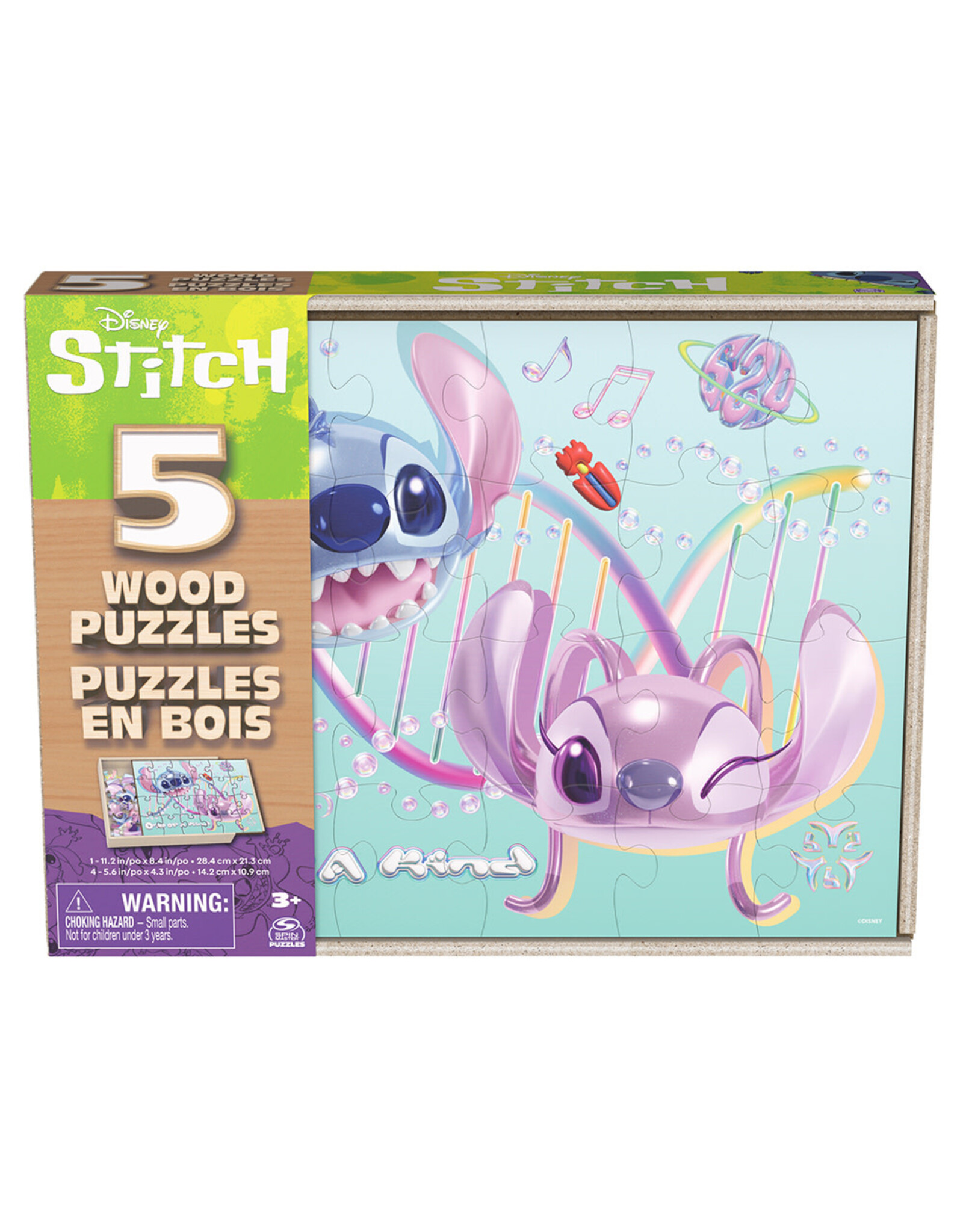 Spin Master Wooden Puzzles 5-in-1 - Stitch