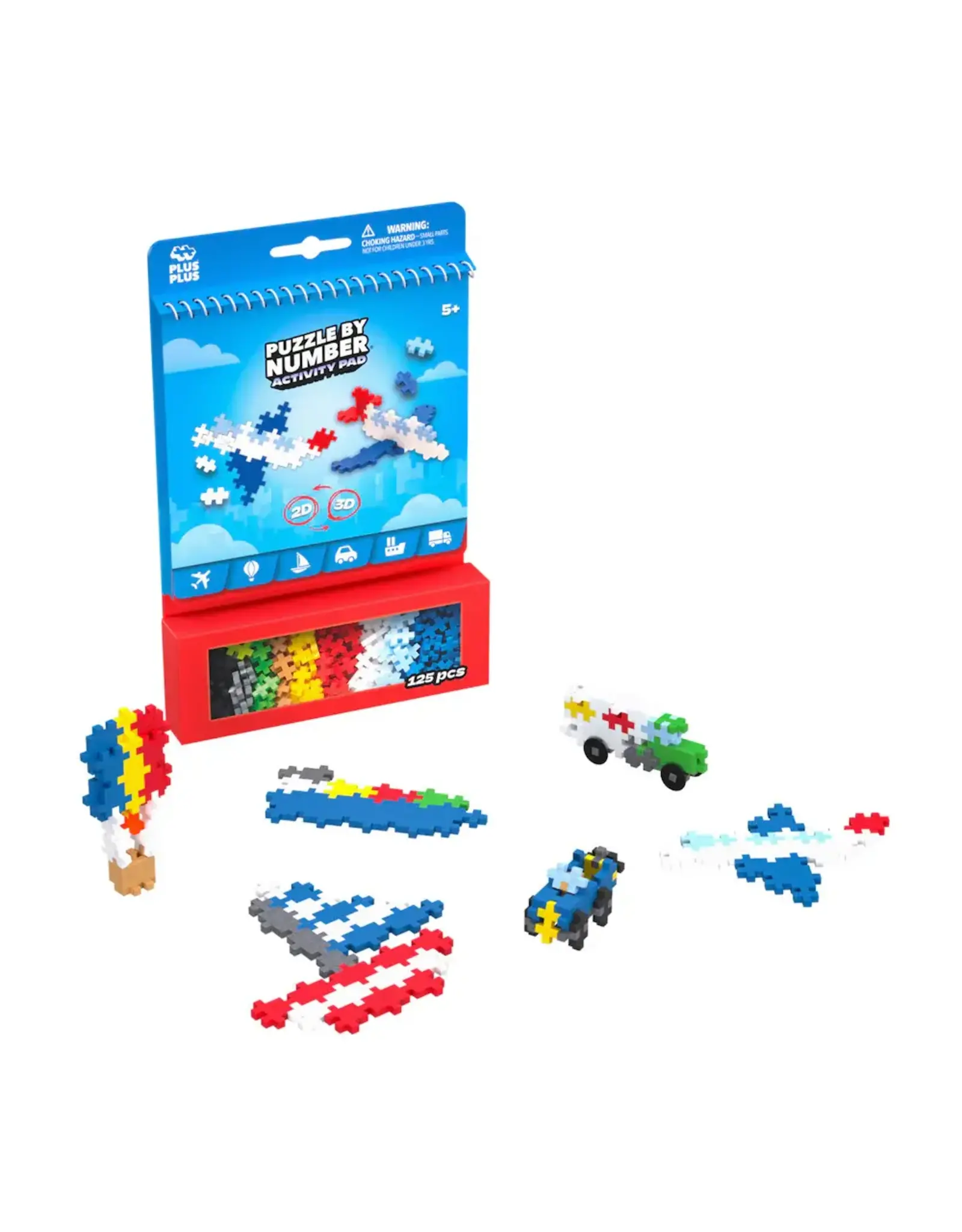 Plus-Plus Plus-Plus Puzzle by Number Activity Pad - Transportation