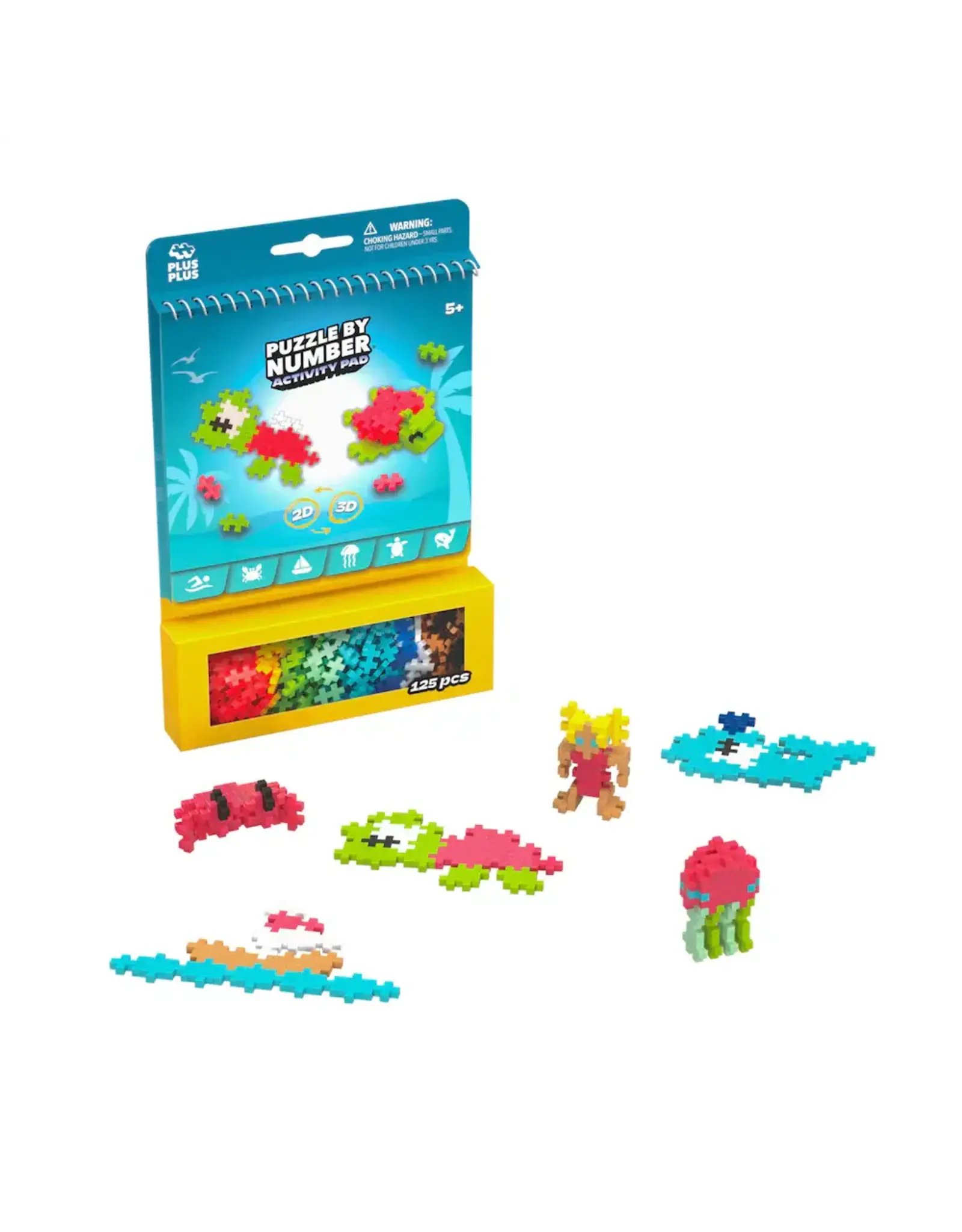 Plus-Plus Plus-Plus Puzzle by Number Activity Pad - Ocean