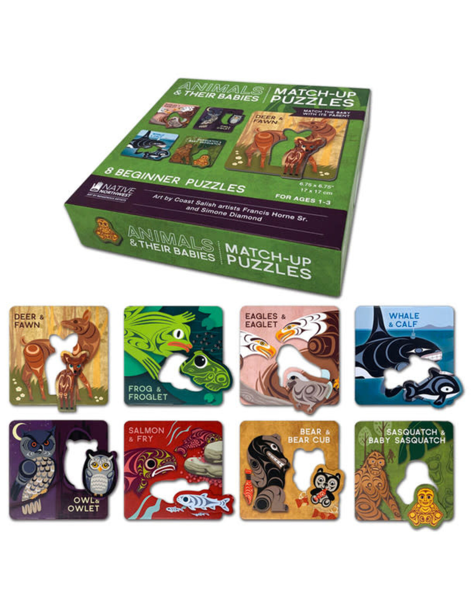 Native Northwest Match-up Puzzles - Animals & Their Babies
