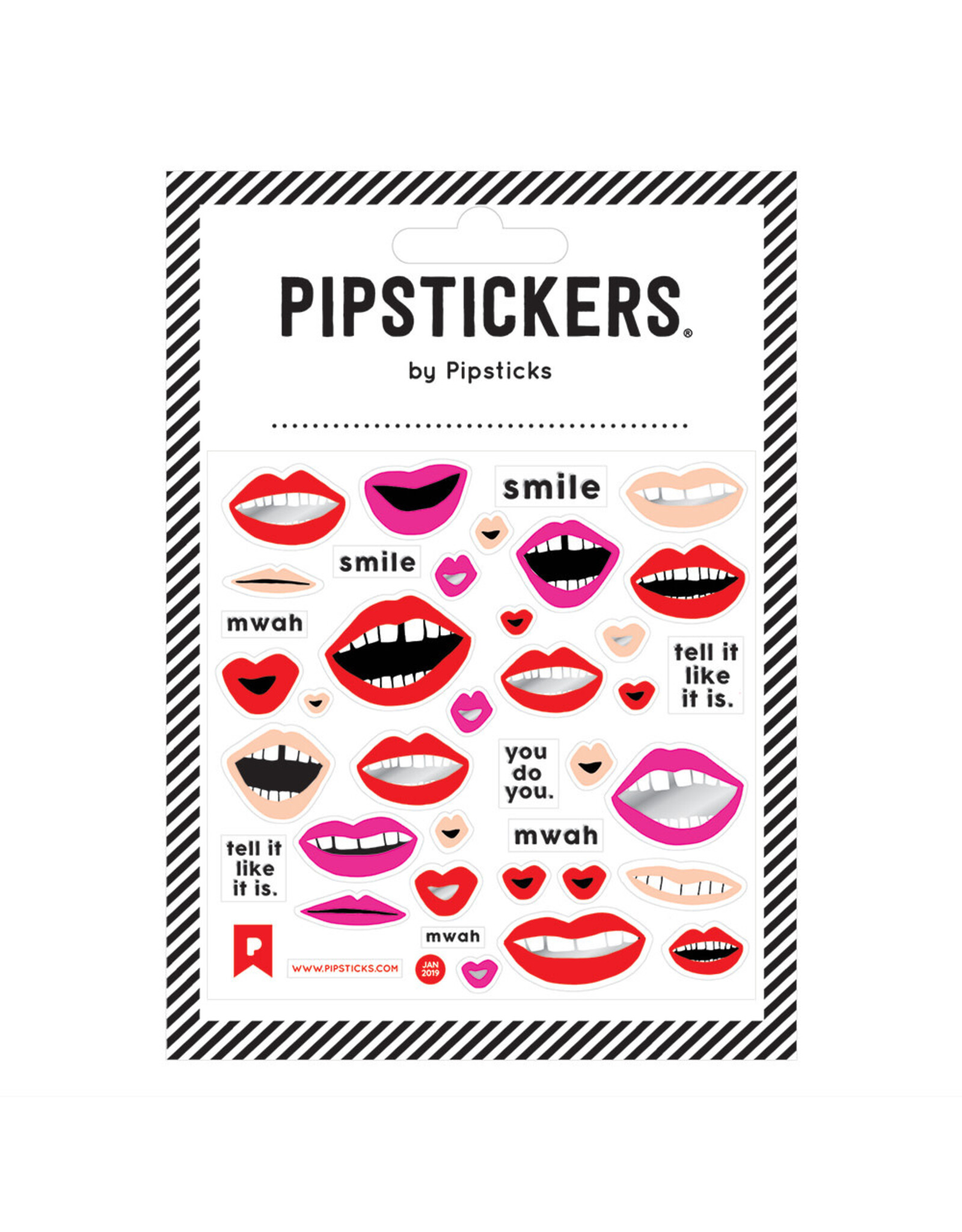 Pipsticks Lots of Lips Stickers
