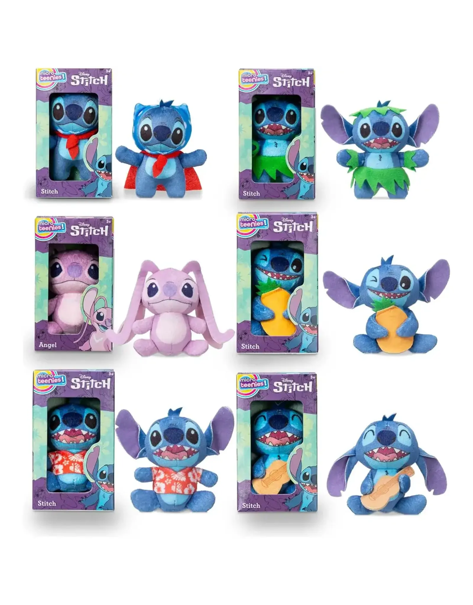 Basic Fun! Disney Stitch - Micro Teenies Plush Assorted