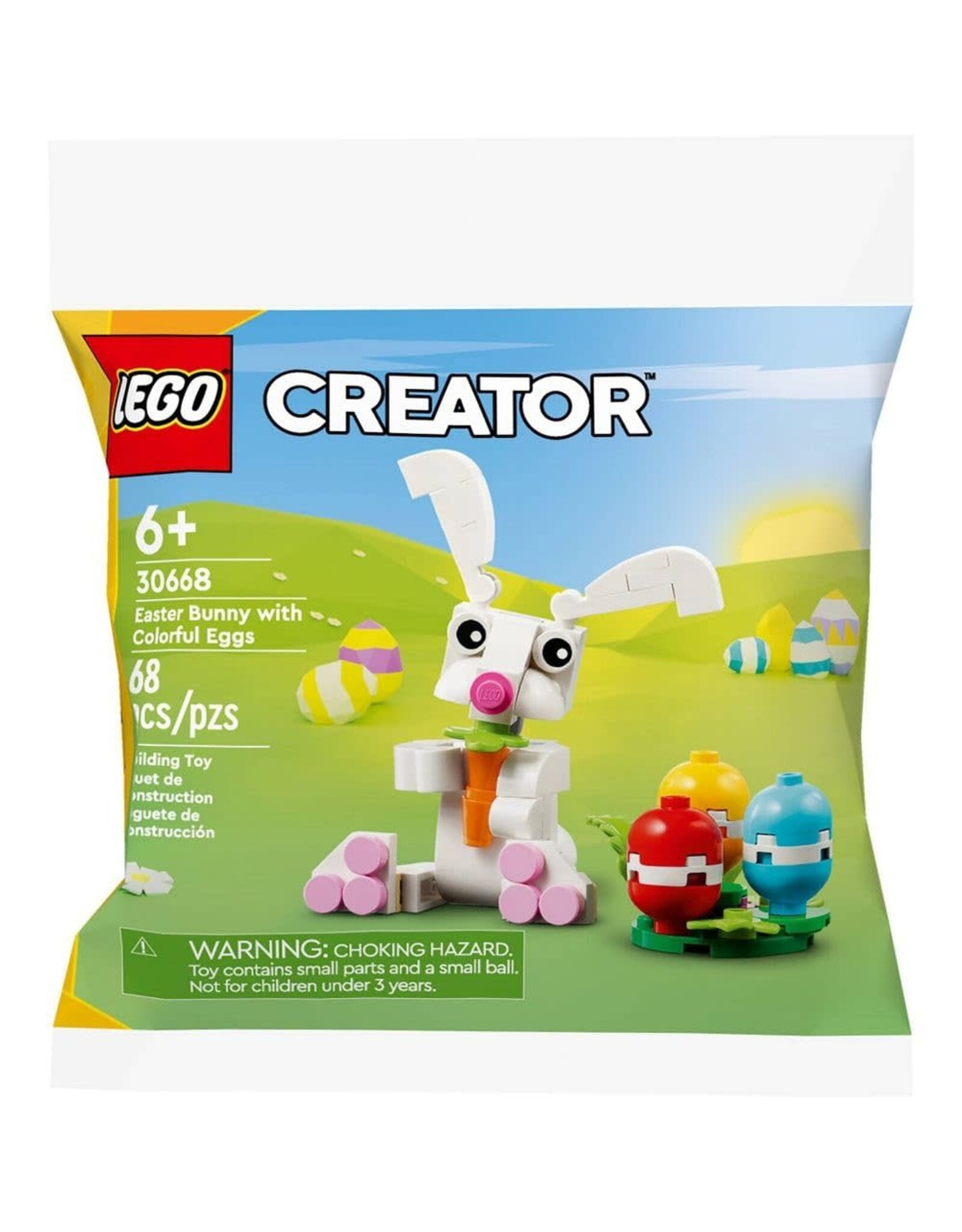 Lego Easter Bunny with Colorful Eggs