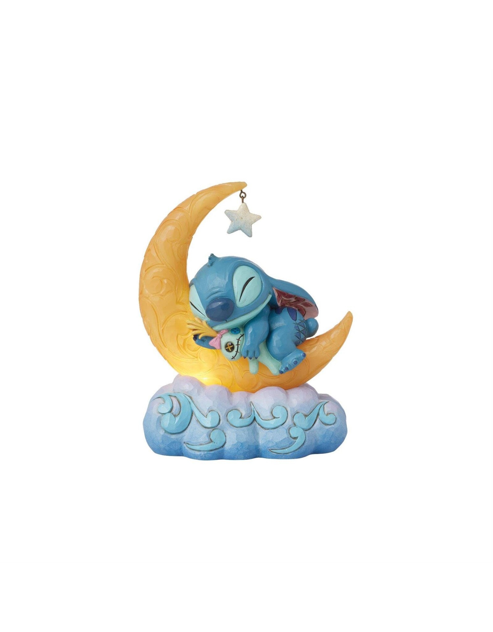 Jim Shore Stitch & Scrump on LED Moon "Sweet Dreams"