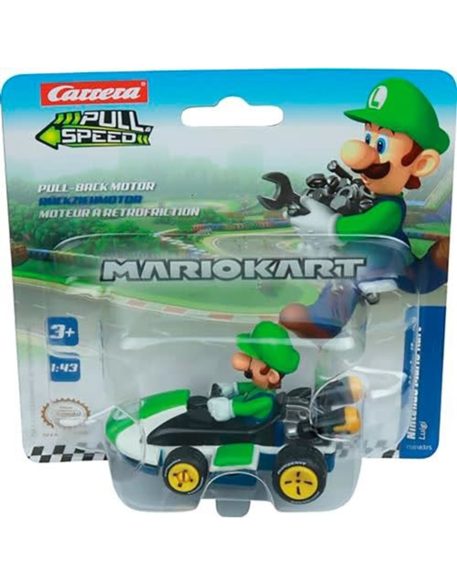Pull & Speed Mario Kart Blister - Luigi