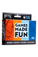 Bicycle Bicycle 4 Game Pack (Hearts/Spades/Euchre/Solitaire)