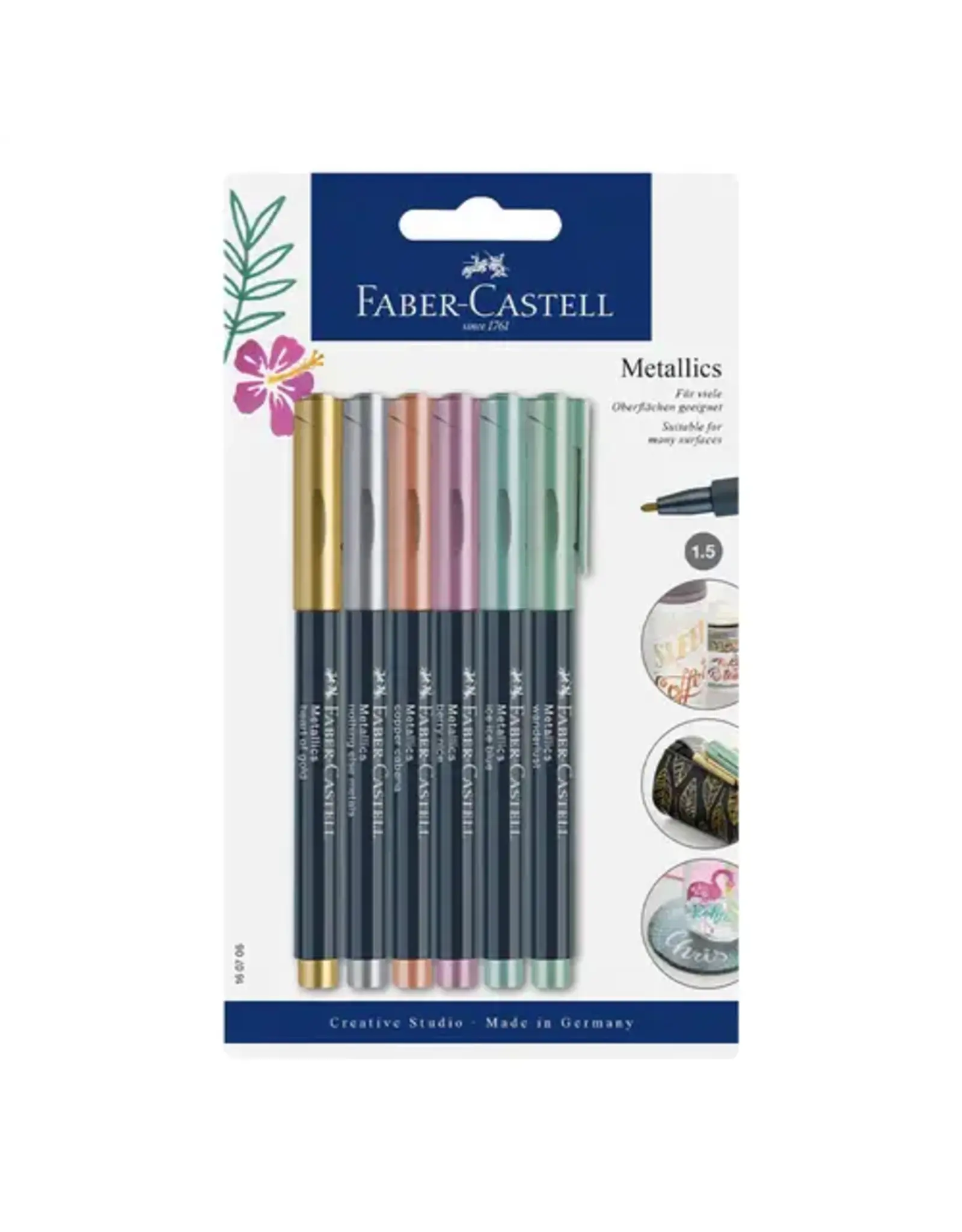 Faber Castell Metallic Markers 6ct