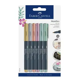 Faber Castell Metallic Markers 6ct