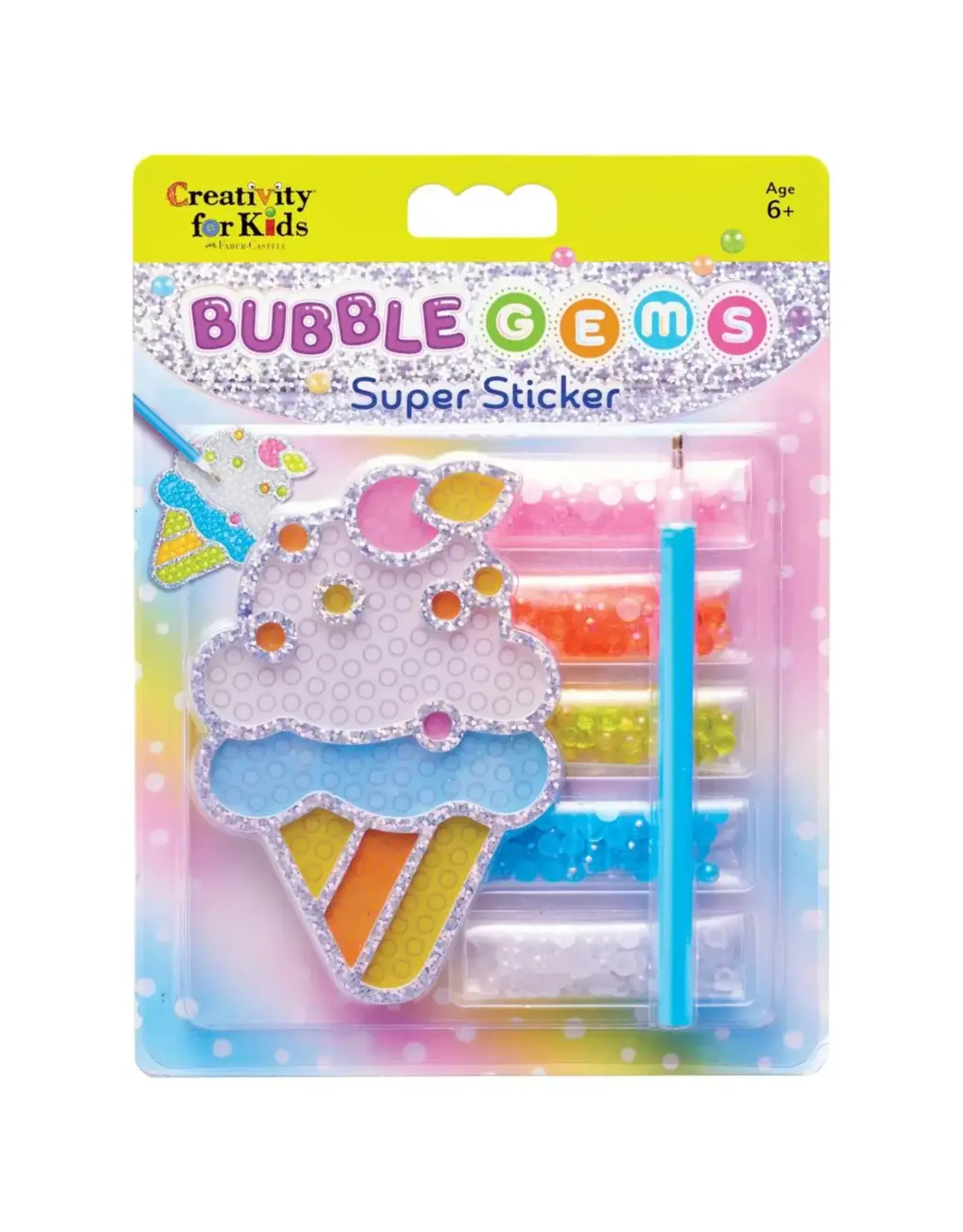 Creativity For Kids Bubble Gems Super Sticker: Ice Cream