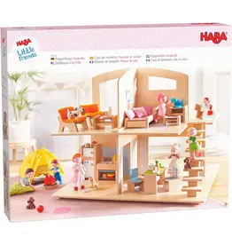 Haba Little Friends Dollhouse Town Villa With Furniture
