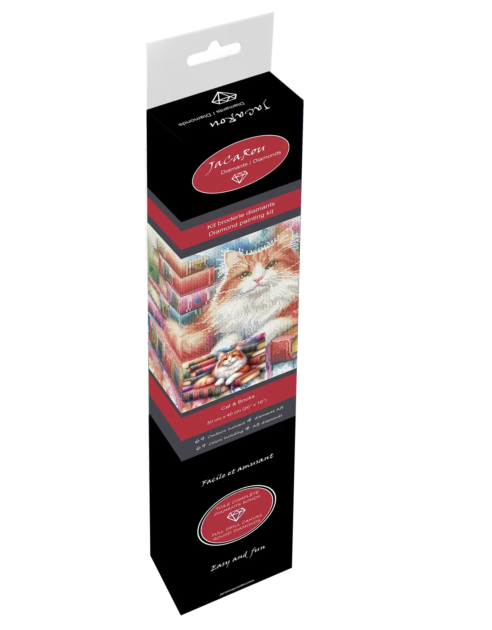 JaCaRou Puzzles Diamond Painting - Cat & Books