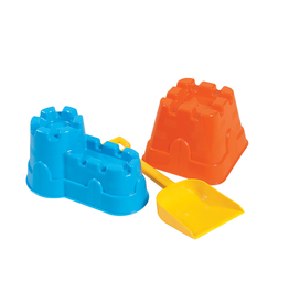 Androni Giacatoli Castle Molds for Sand and Mini Shovel Kit - 3pcs