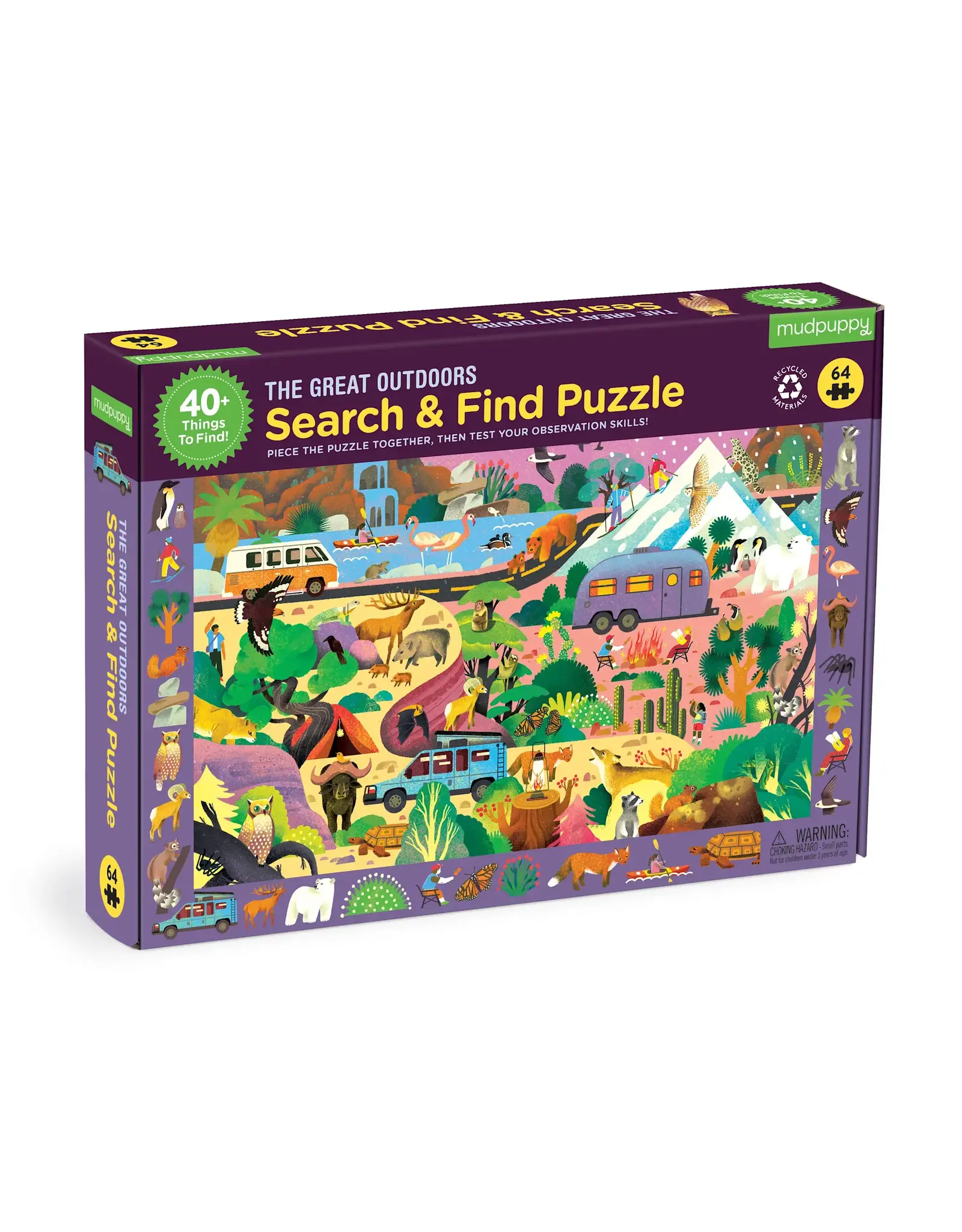 Mudpuppy The Great Outdoors 64 Pc Search and Find Puzzle