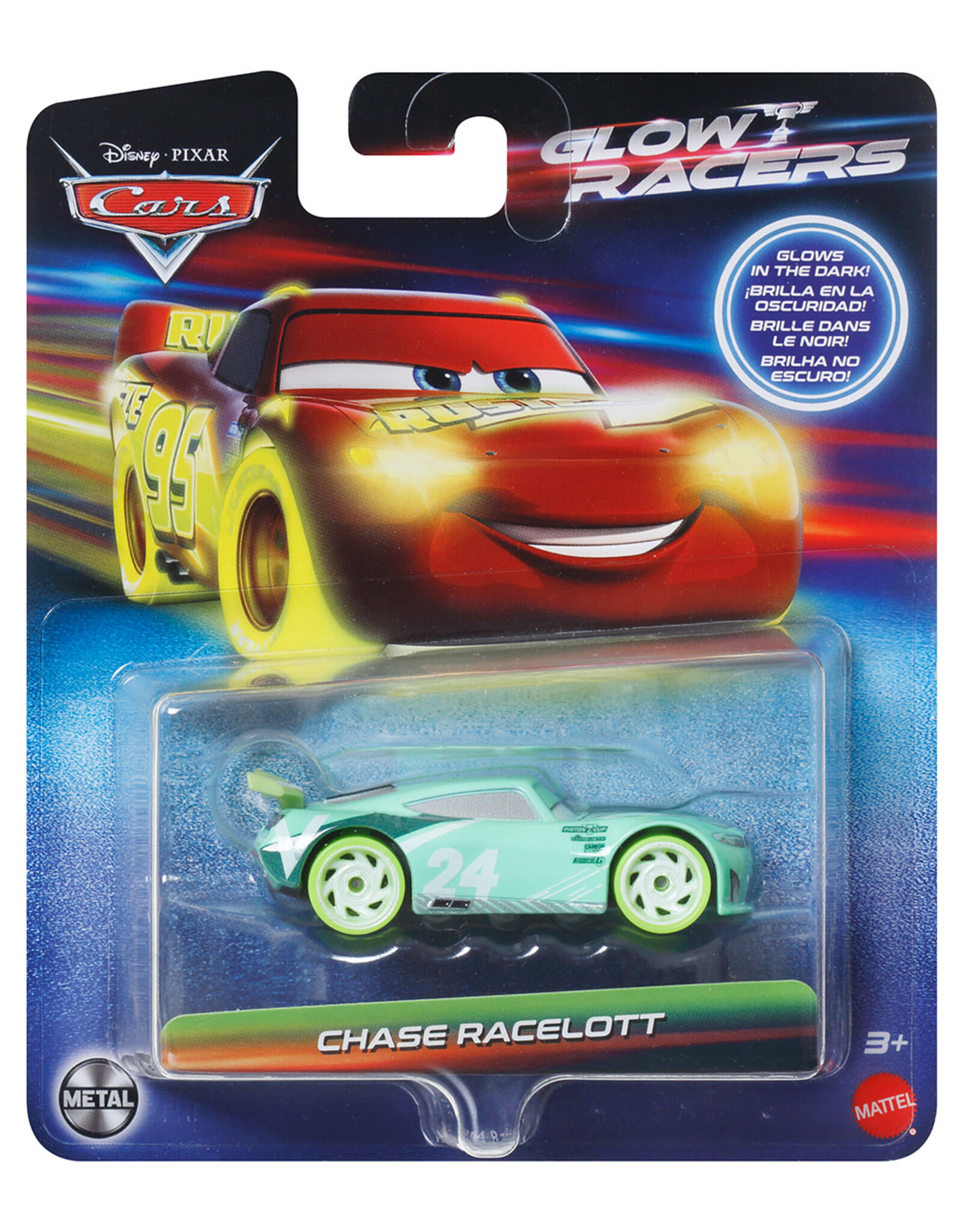 Mattel Cars Glow in the Dark Racers Vehicle - Chase Racelott