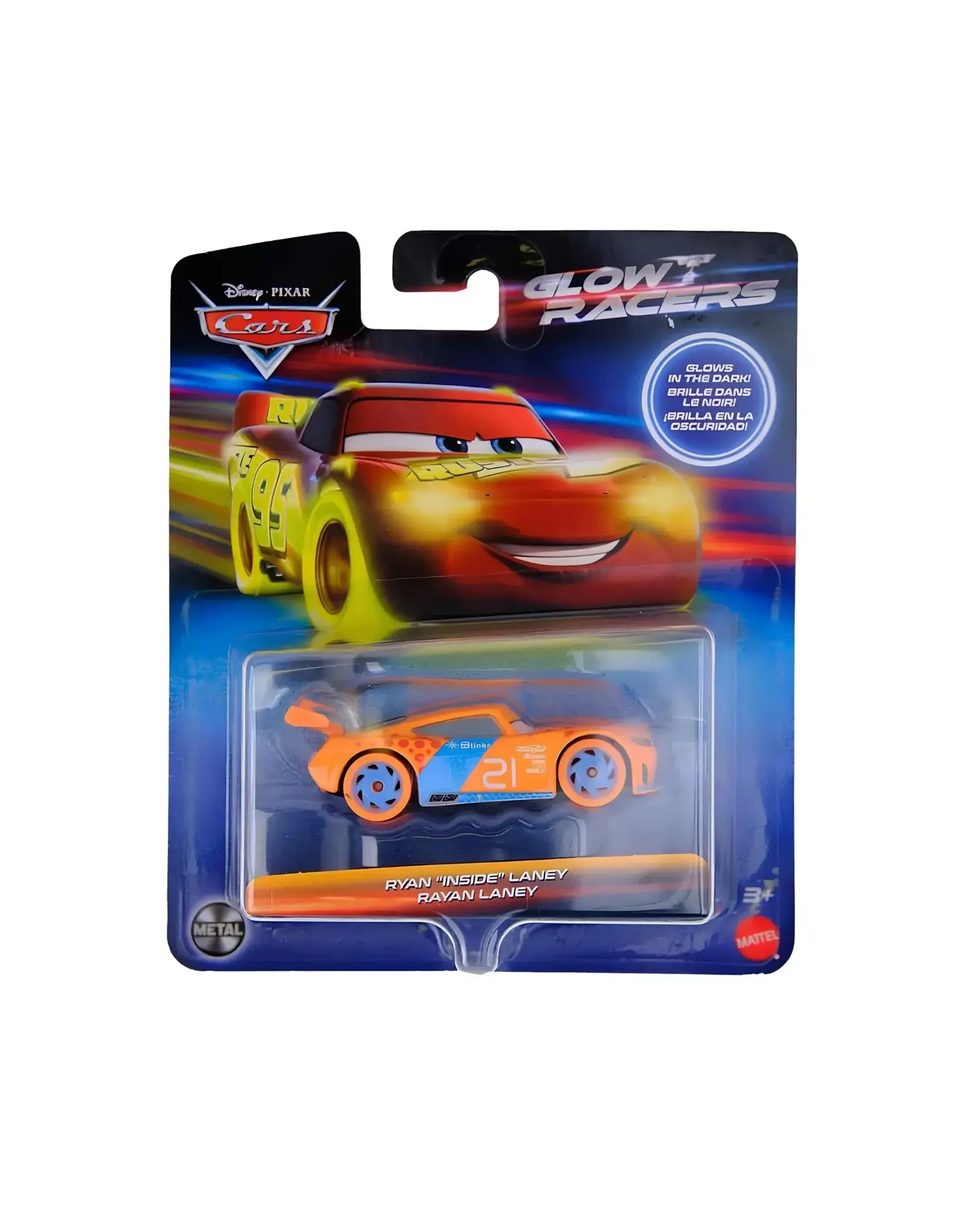Mattel Cars Glow in the Dark Racers Vehicle - Ryan "Inside" Laney