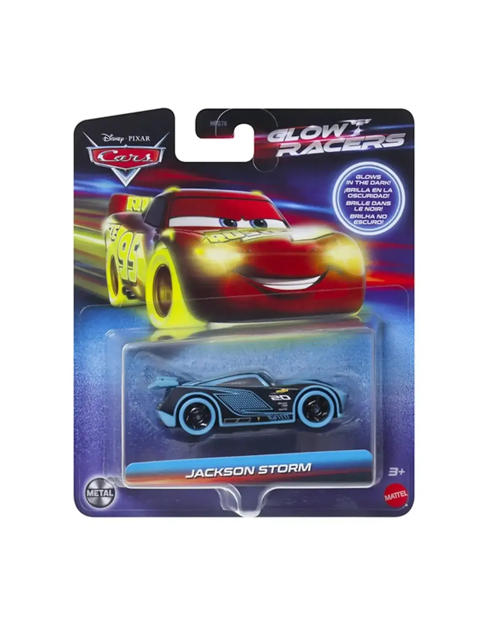 Mattel Cars Glow in the Dark Racers Vehicle - Jackson Storm